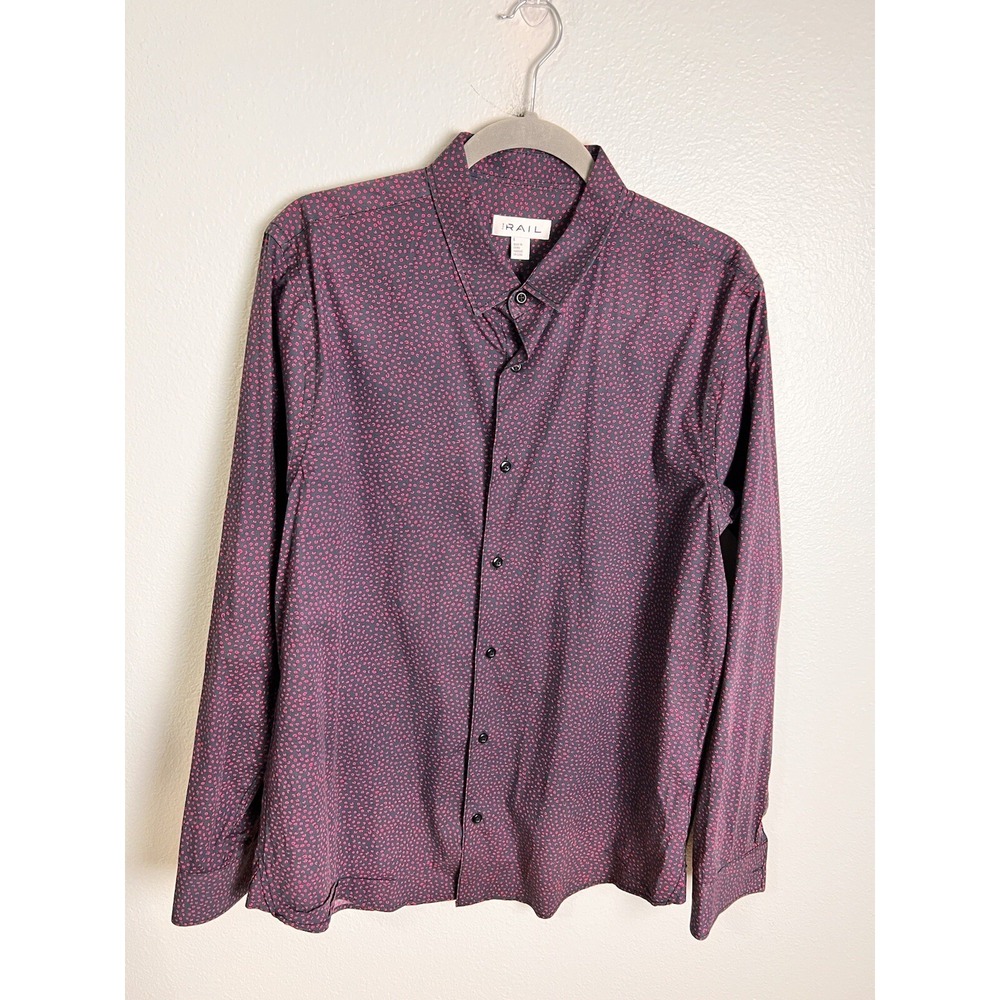 The Rail Men's Blue Long Sleeve‎ Collared Button Up Casual Shirt Sz L